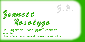 zsanett mosolygo business card